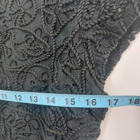 Disturbia Black Lace Skater Dress 6 Goth Retro Alt Mini Cap Sleeve EUC - Picture 8 of 11